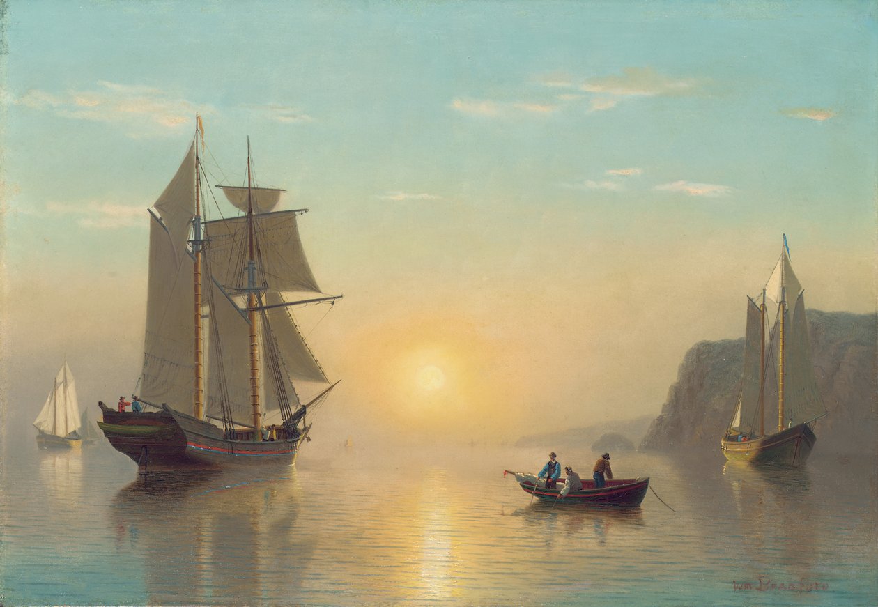 Calma al tramonto nella baia di Fundy da William Bradford