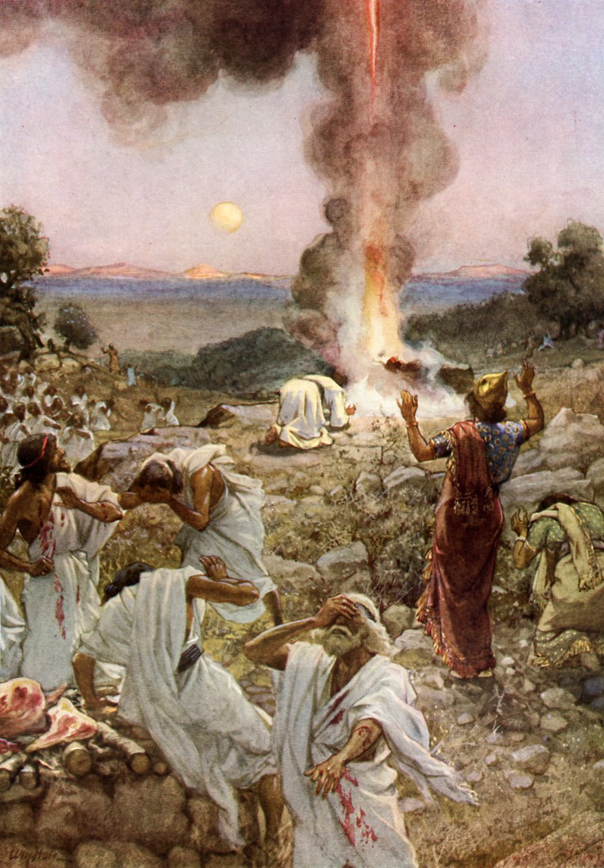 Il sacrificio di Elia sul Monte Carmelo da William Brassey Hole