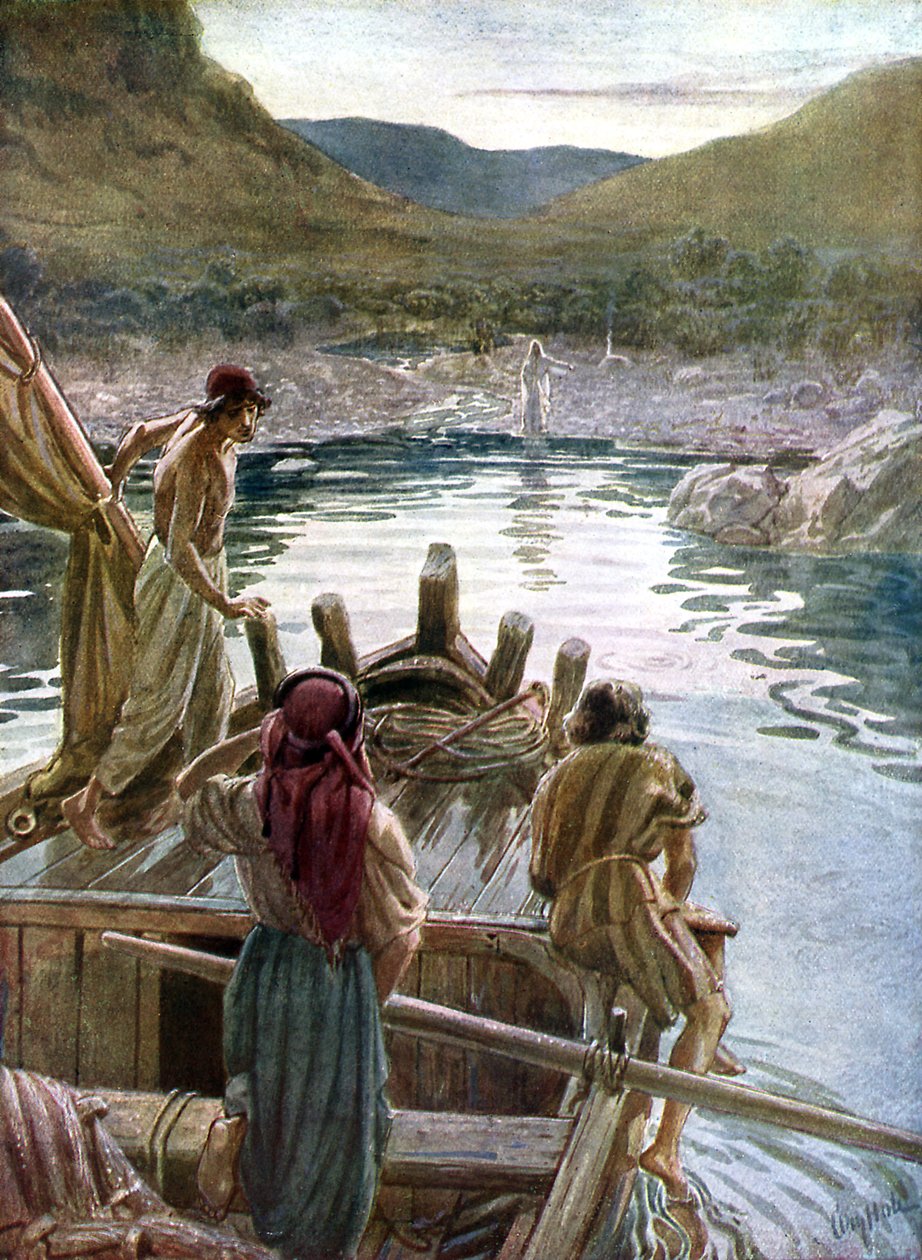 Gesù appare ai discepoli al mare di Galilea - Bibbia da William Brassey Hole