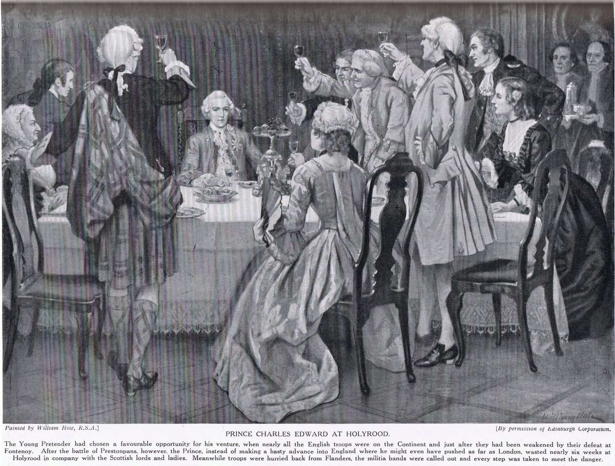 Il principe Carlo Edoardo a Holyrood, illustrazione da 