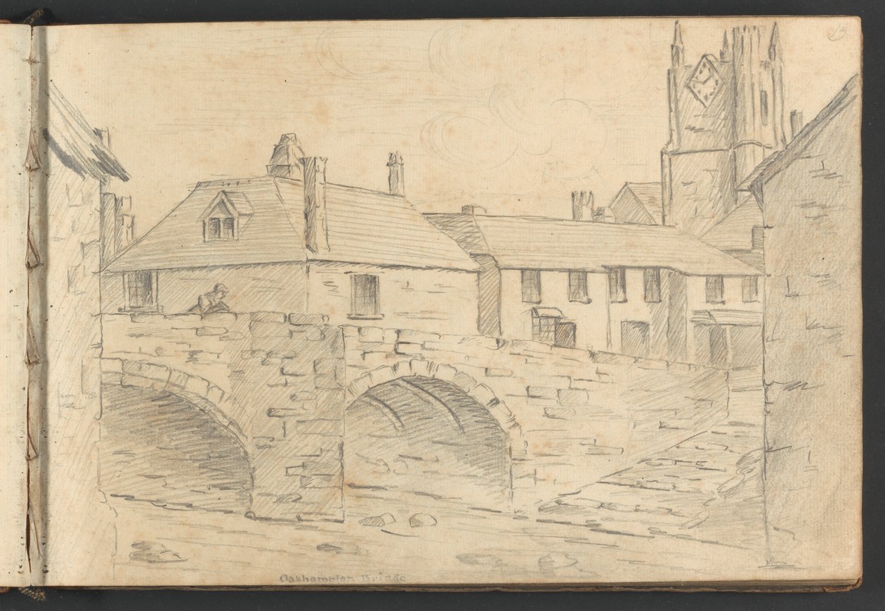 Ponte di Oakhampton da William Brockedon