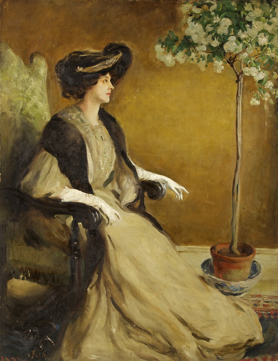 Ritratto di Mrs Patrick Campbell da William Bruce Ellis Ranken