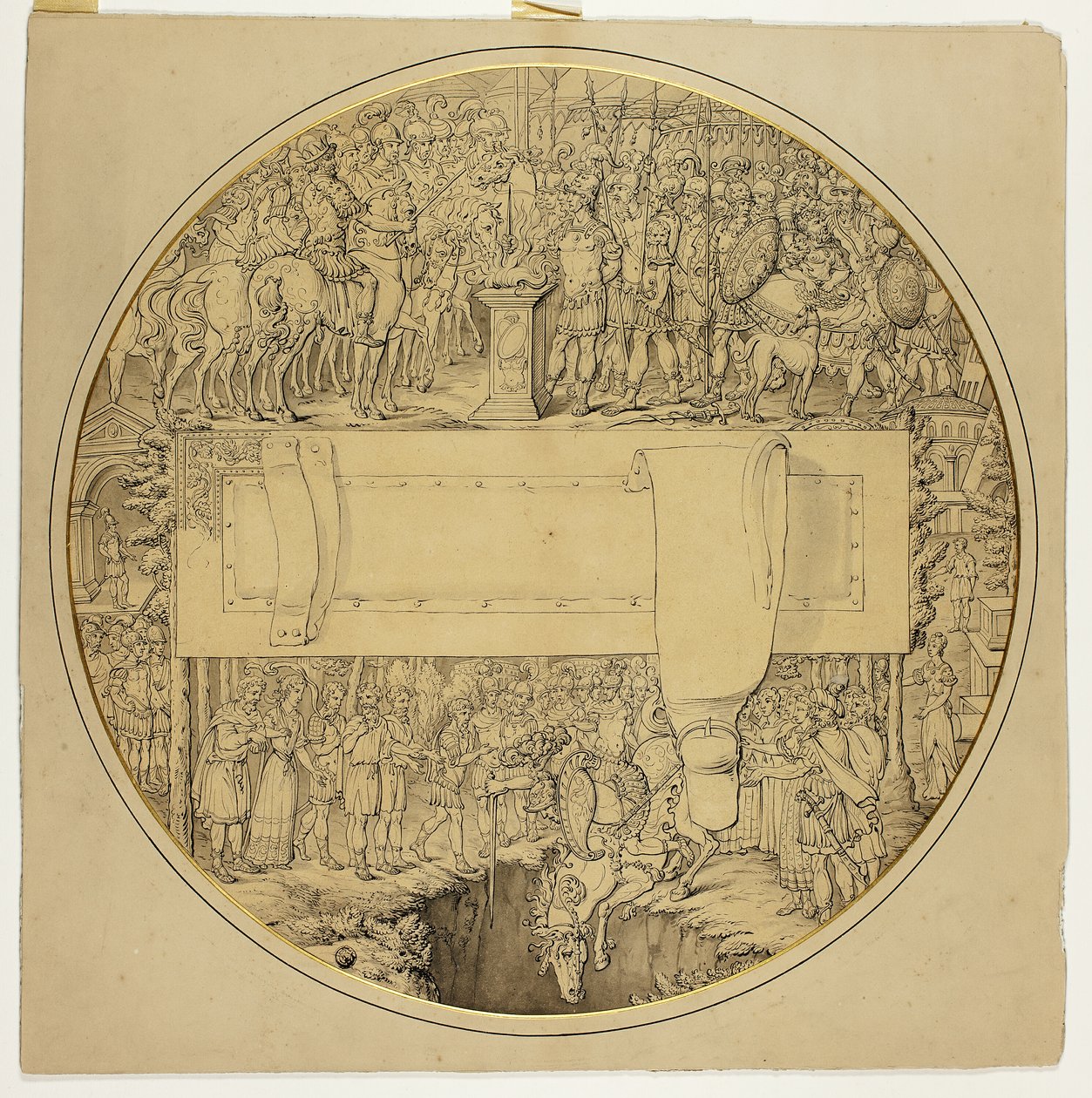 Scudo cerimoniale con scena di battaglia romana da William Burgess