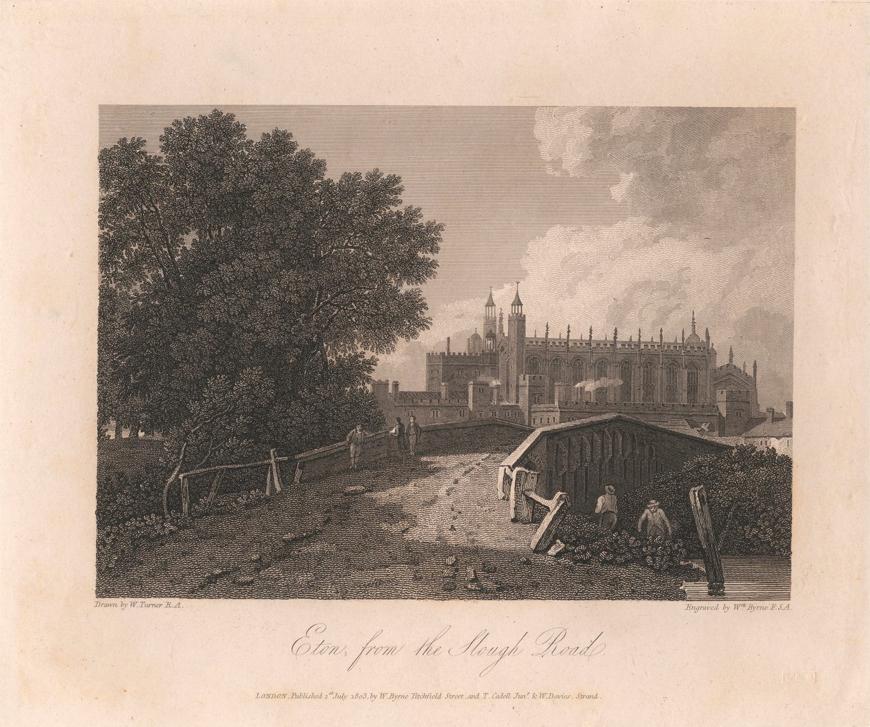 Eton, dalla strada di Slough da William Byrne