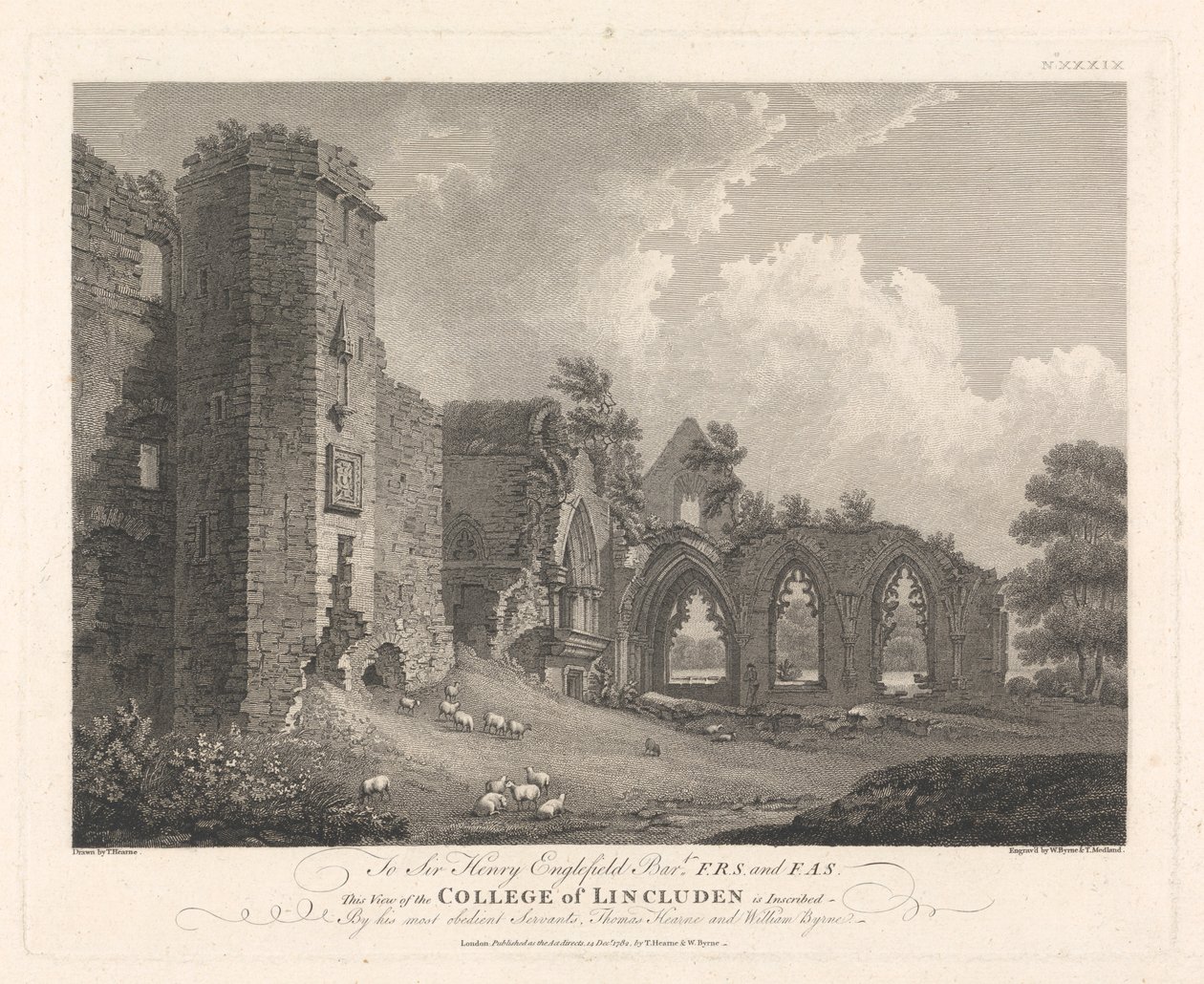 Le rovine del Collegio di Lincluden da William Byrne