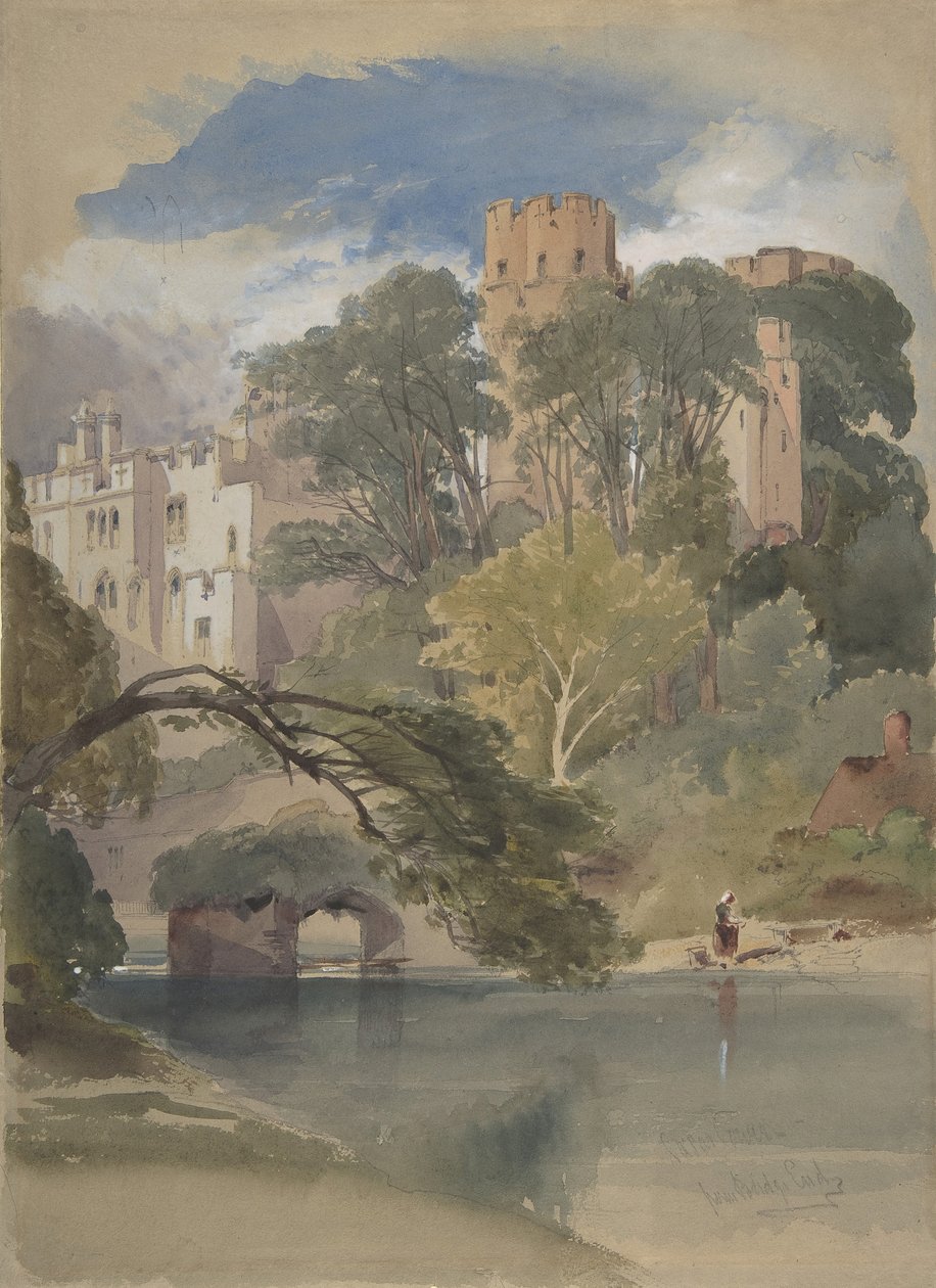 Torre di Cesare, Castello di Warwick, ca. 1850 da William Callow