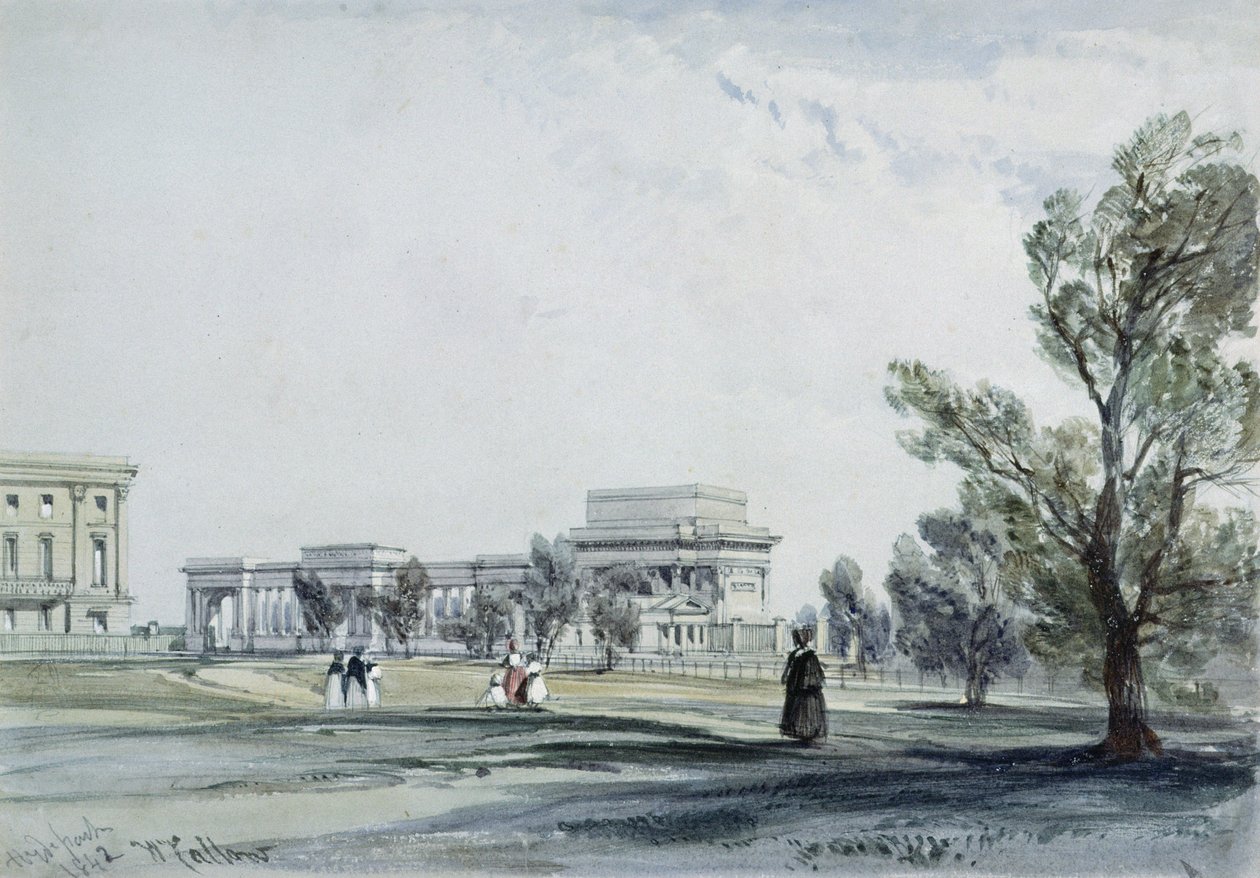 Ingresso a Hyde Park a Hyde Park Corner da William Callow