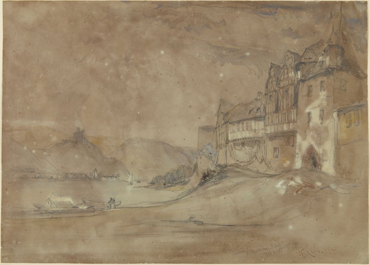 Castello di Marksburg, Rhens da William Callow