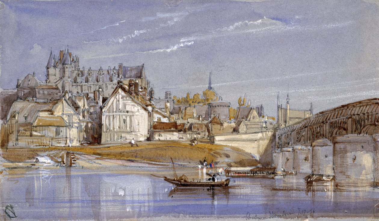 Il castello di Amboise, sulla Loira da William Callow