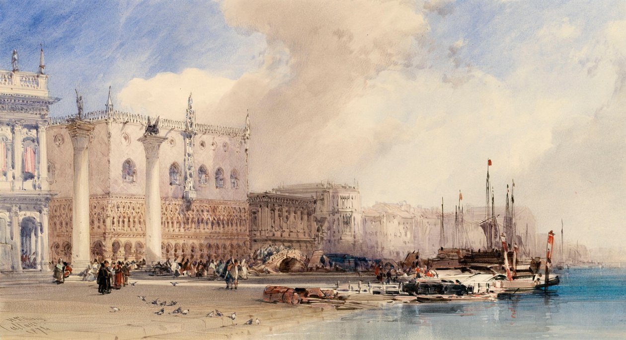 Il Palazzo Ducale, Venezia, 1874 da William Callow