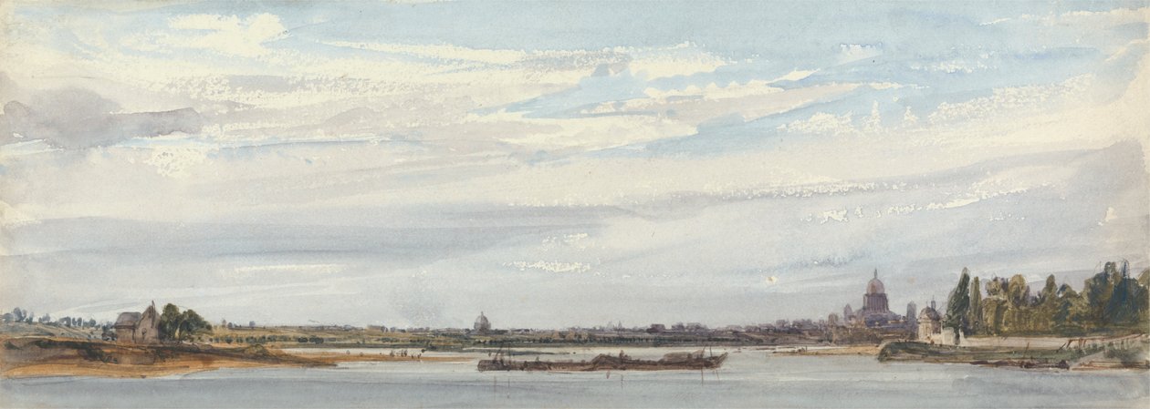 Veduta di Parigi da Charenton da William Callow