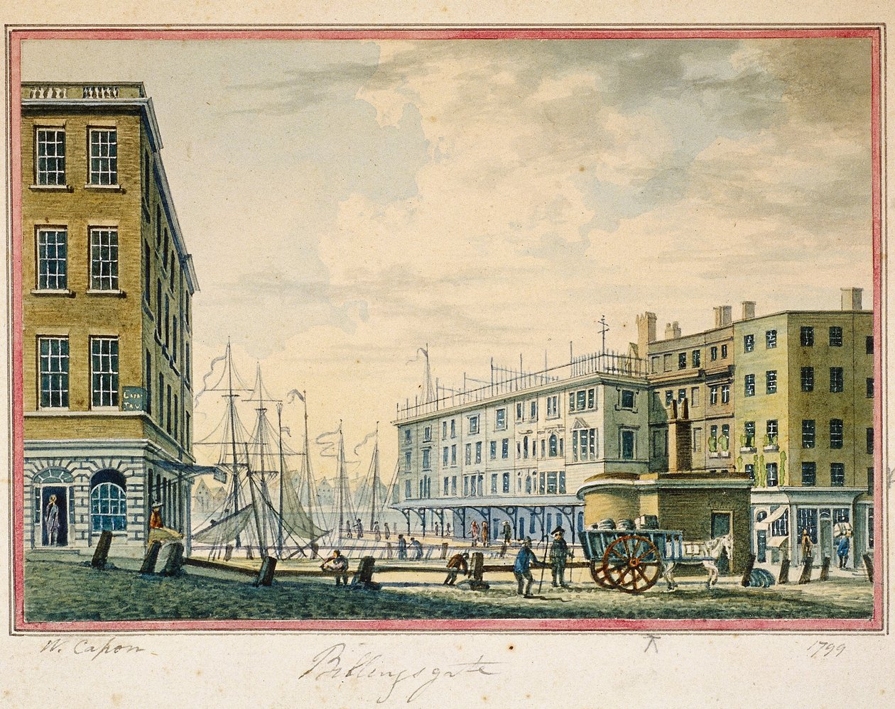 Mercato di Billingsgate, Londra, 1799 da William Capon