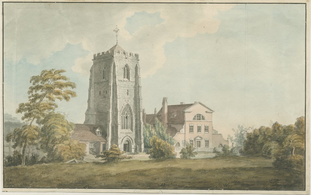 Abbazia di Ranton: acquerello, fine XVIII secolo da William Carter