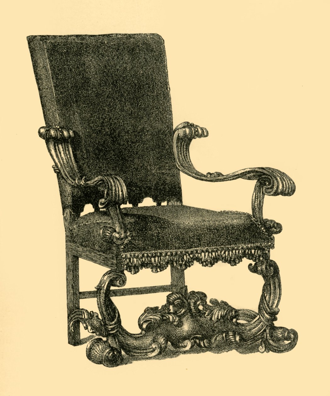 Sedia in legno di noce, c1685-1710, 1881 da William Catley