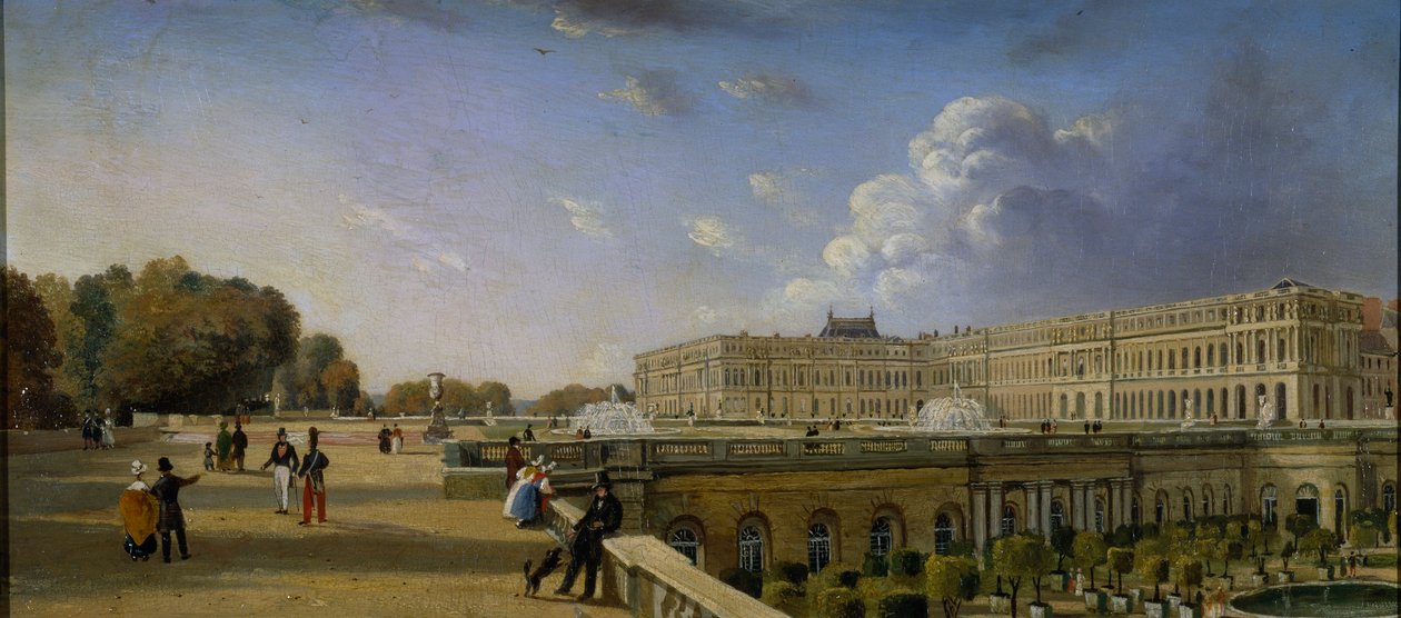 Il Palazzo e la Terrazza a Versailles, c.1825-35 da William Cowen
