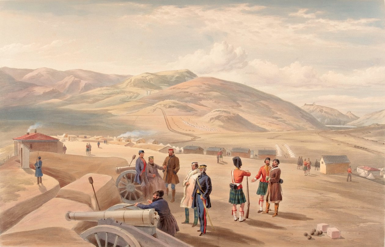 Campo della Brigata Highland, guardando a Sud da William Crimea Simpson