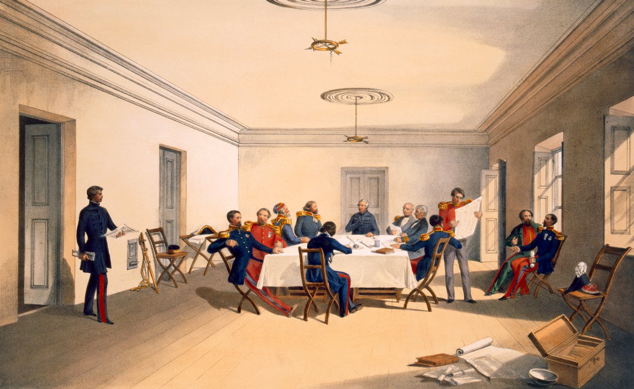 Interno del quartier generale di Lord Raglan, tavola da 