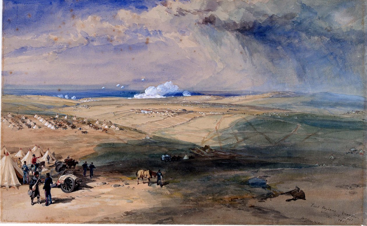 Quartieri di Lord Raglan prima di Sebastopoli da William Crimea Simpson