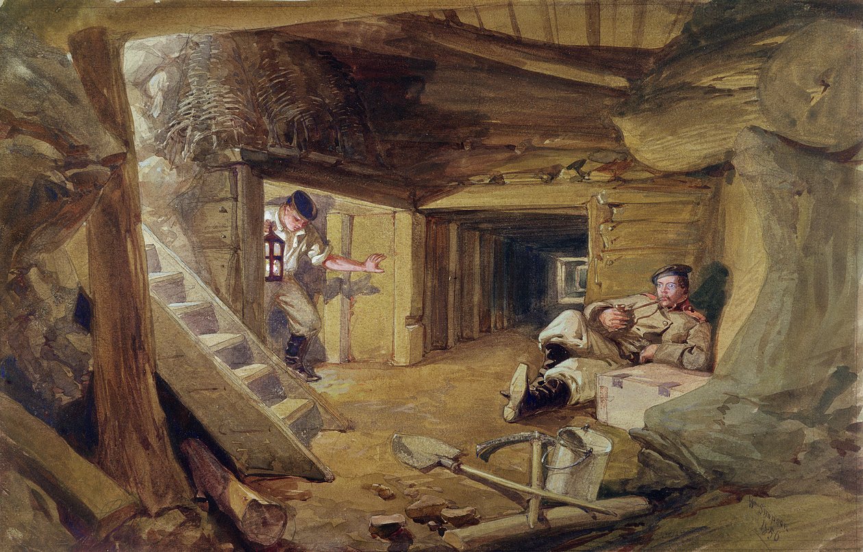 Miniera nel Bastione du Mat, Sebastopoli, Crimea da William Crimea Simpson