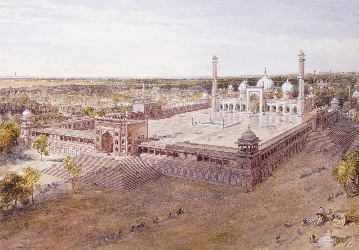 La Jami Masjid, Delhi, 1864 da William Crimea Simpson