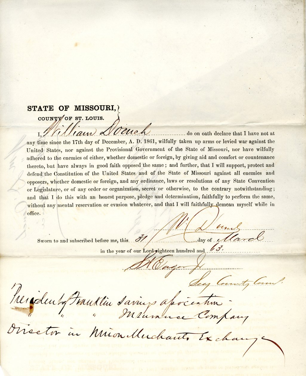 Giuramento di fedeltà di William D