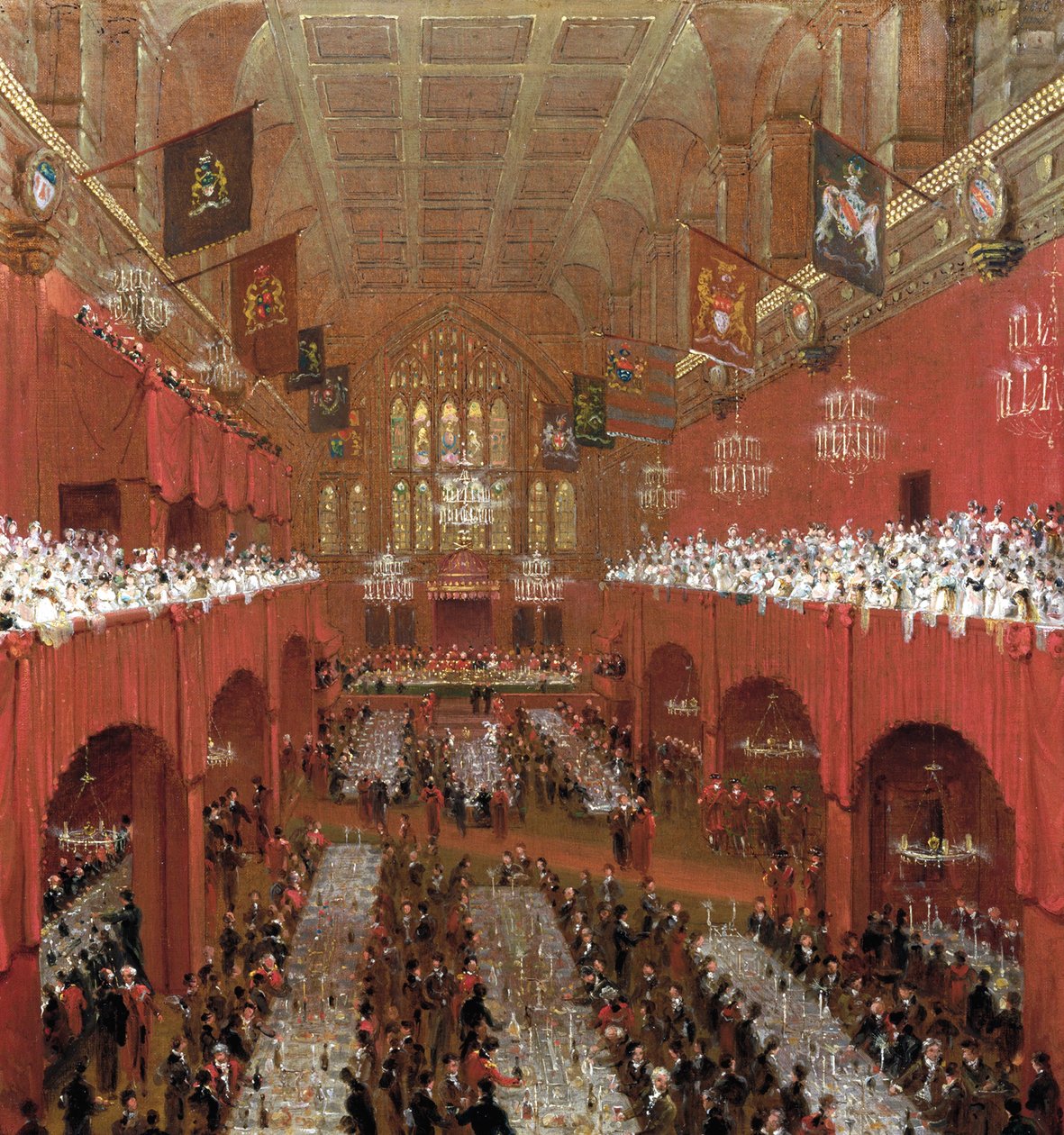 Banchetto alla Guildhall, Città di Londra, 1814 da William Daniell