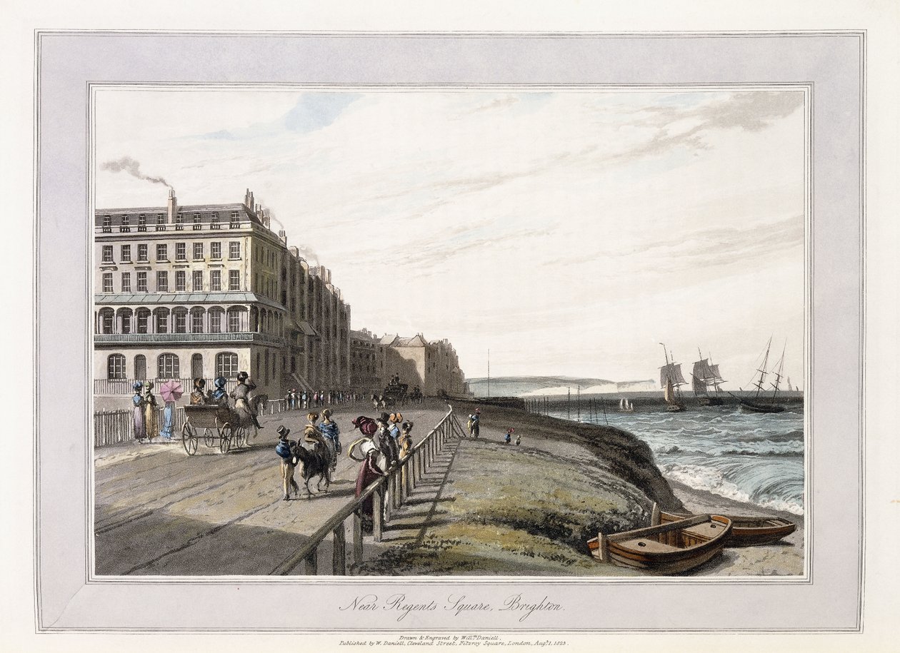Vicino a Regents Square, Brighton, c.1814-1825 da William Daniell
