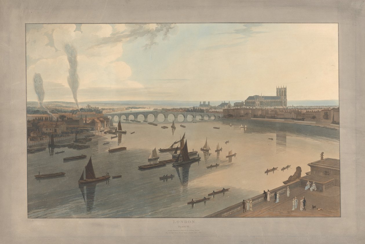 Tavola VI: Londra, il Westminster Bridge e l