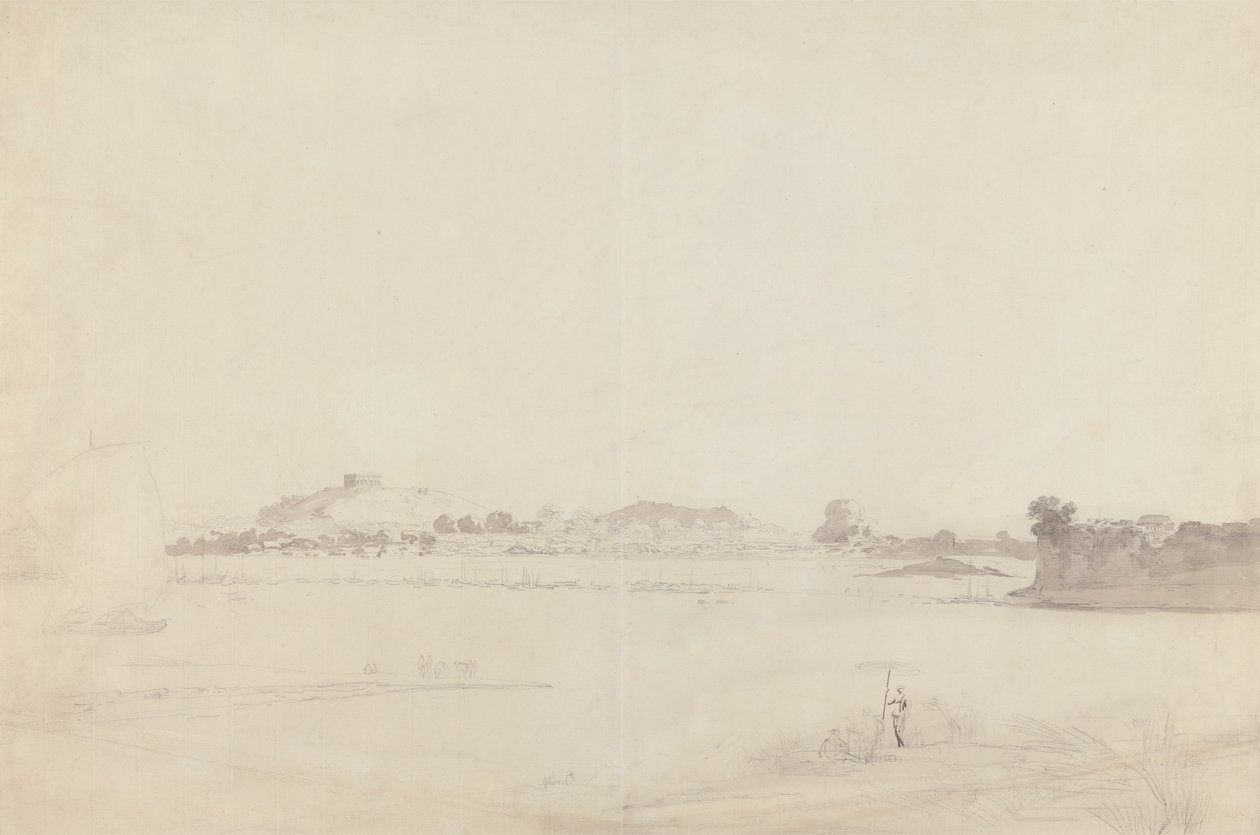 Veduta di Monghyr, Bihar da William Daniell