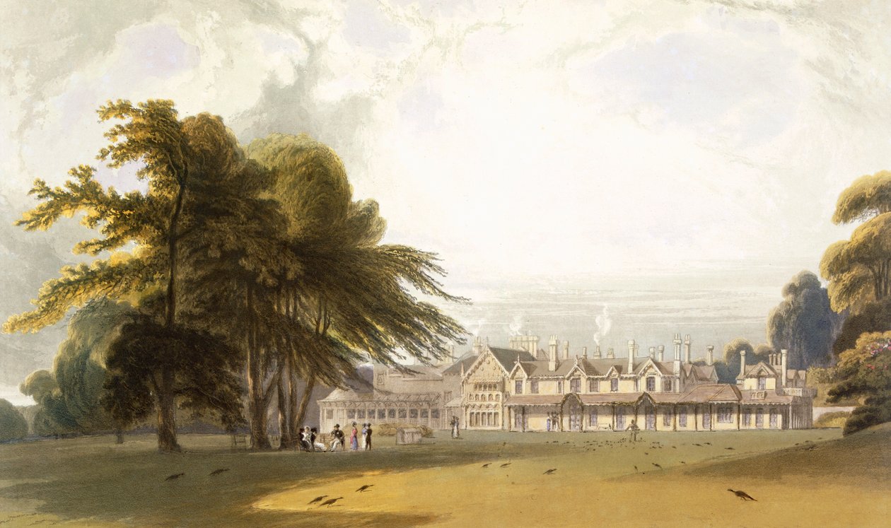 Windsor Park: il Royal Lodge da William Daniell