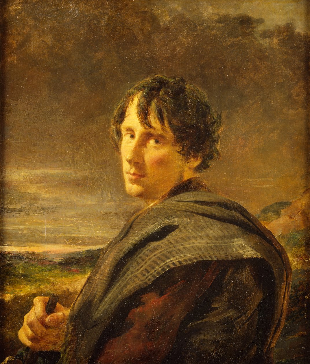 Autoritratto, 1852 circa (olio su tela) da William Davis