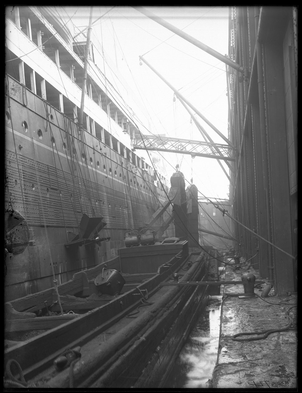 Caricamento di una nave a vapore con trasportatori a secchio portatili da William Davis Hassler