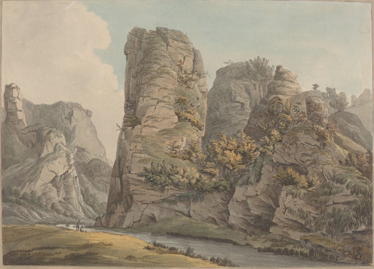 Una roccia singolare a Dove-Dale chiamata il Pickerell da William Day