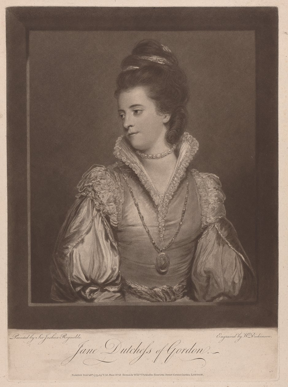 Jane Duchessa di Gordon da William Dickinson