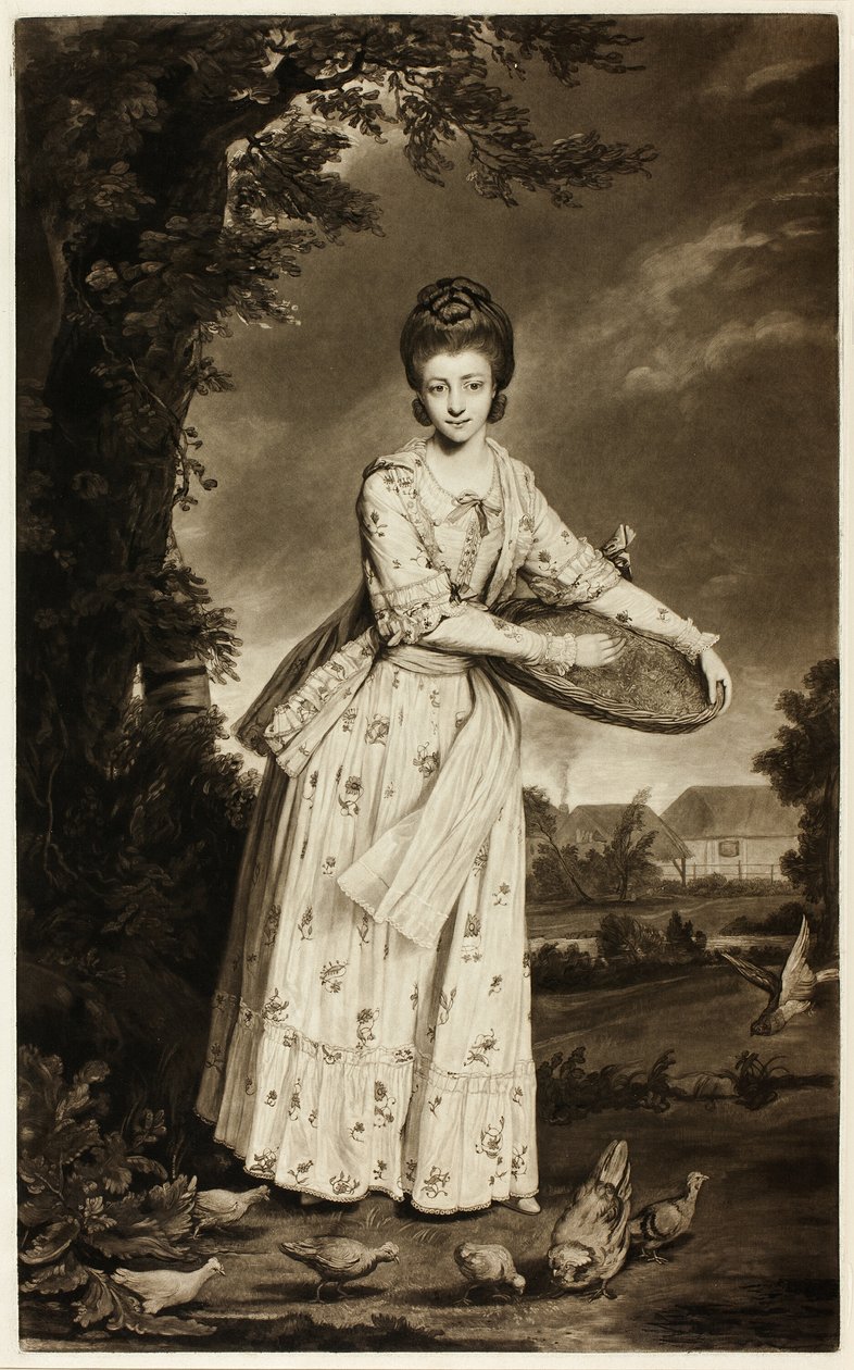 La signora Pelham che nutre i suoi polli da William Dickinson