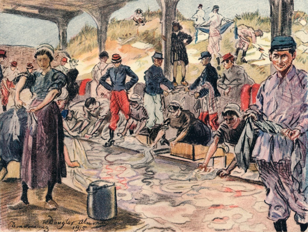 Lavaggio per i soldati, Douarnenex, 1915 da William Douglas Almond