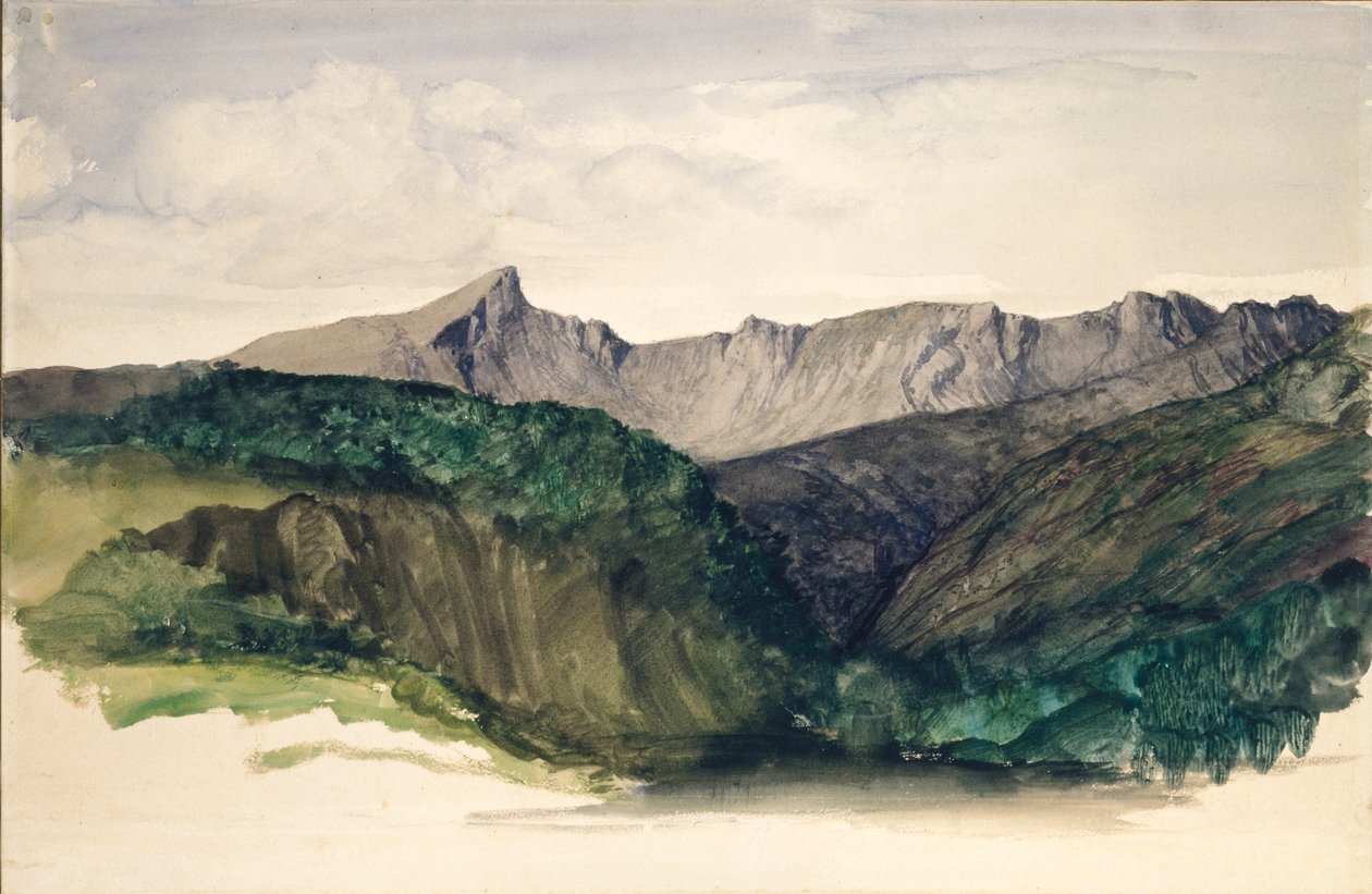 Studio di una catena montuosa lontana, 1860 da William Dyce