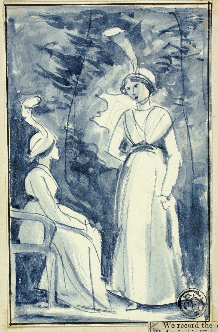 Due donne in abiti della fine del XVIII secolo da William Edward Frost