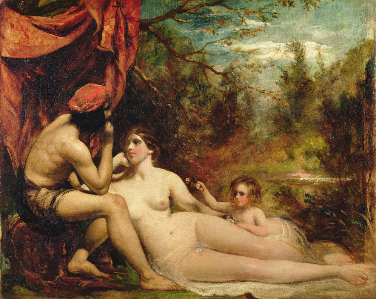Fiori della foresta, 1836 circa (olio su tela) da William Etty