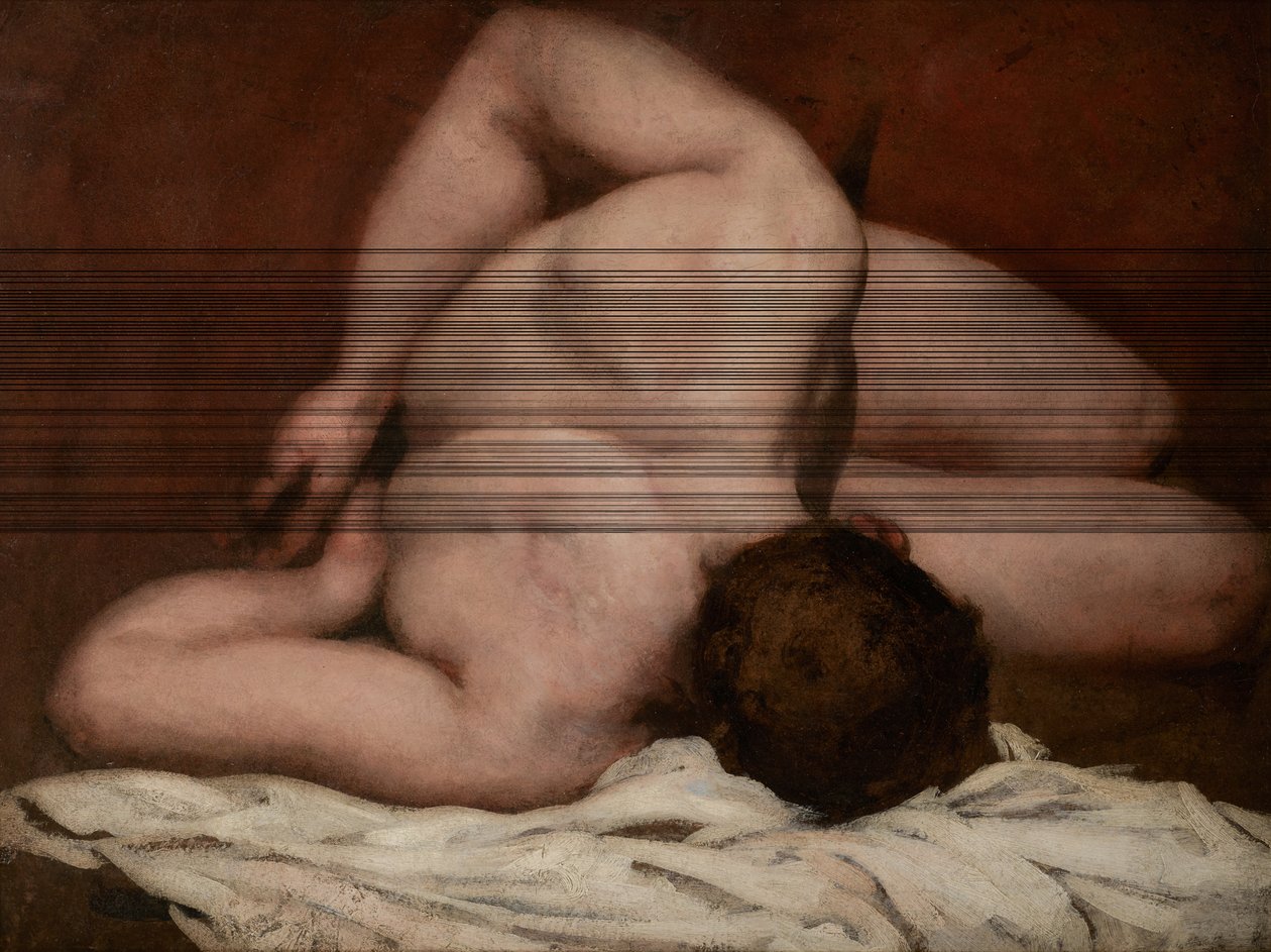 Nudo maschile (olio su tela) da William Etty