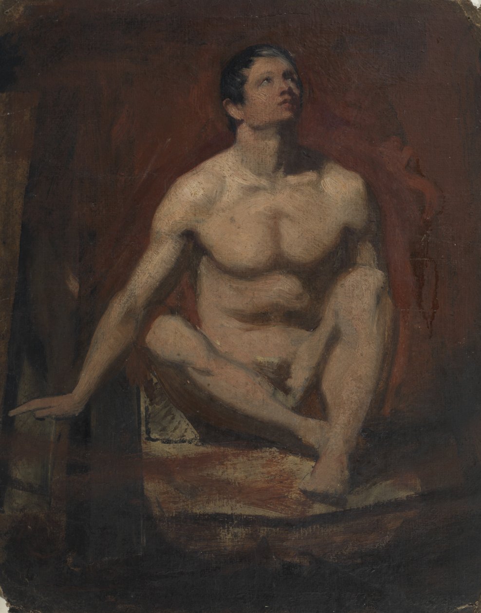 Nudo maschile seduto, vista frontale da William Etty