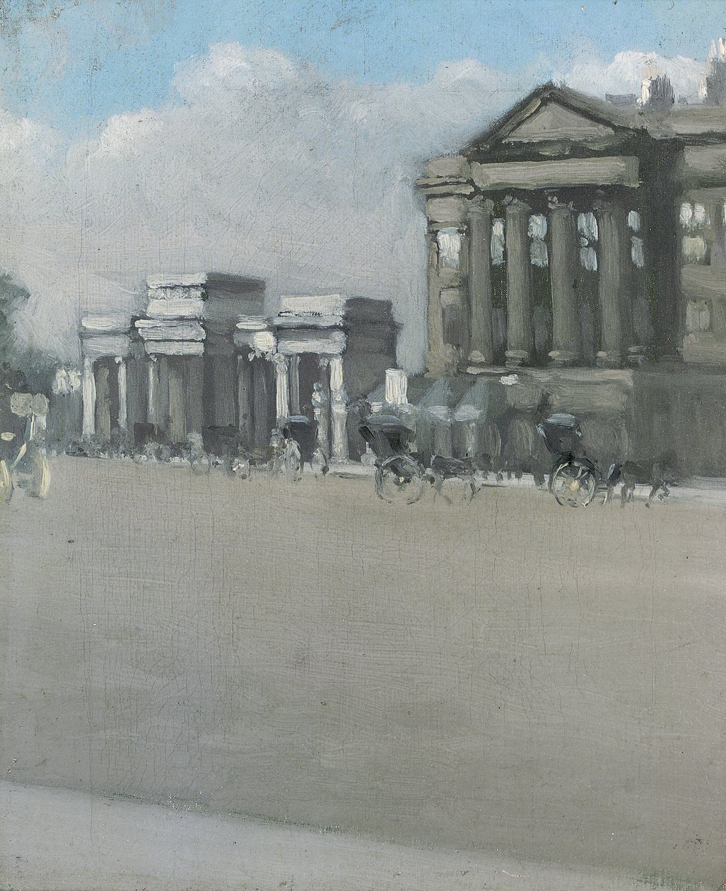 Hyde Park Corner nella nebbia da William Evelyn Osbourne