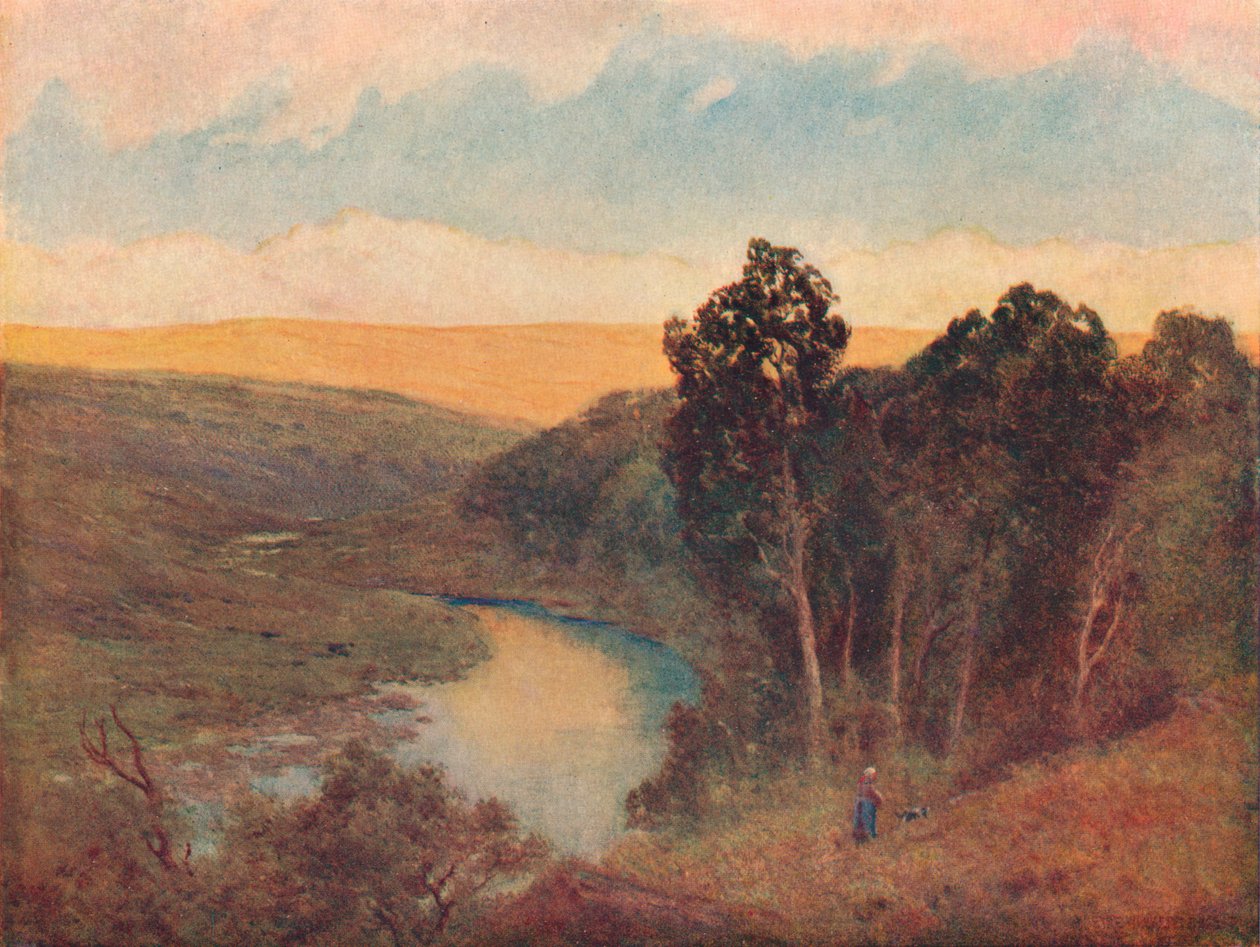 Sole del Pomeriggio sulle Colline di Galloway da William Eyre Walker
