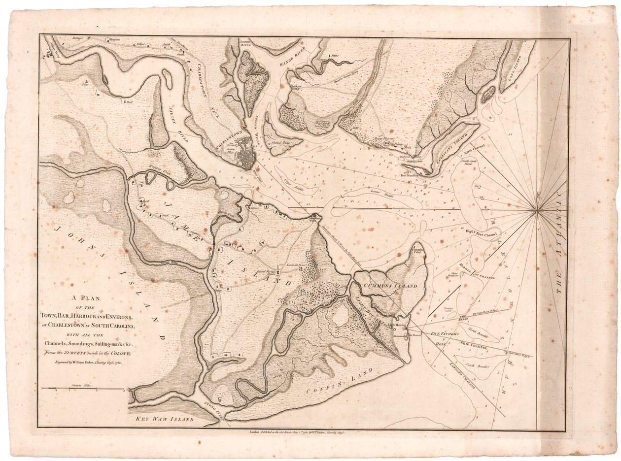Piano di Charlestown, S.C. di Faden da William Faden
