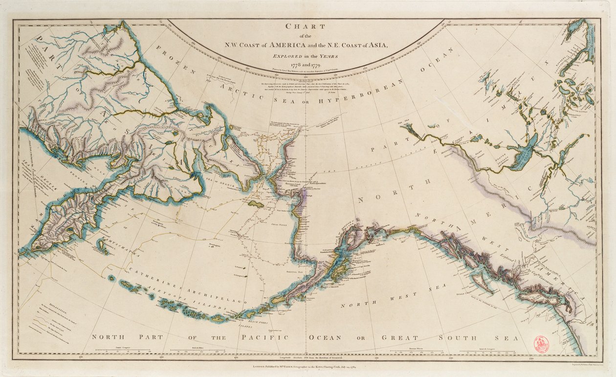Terzo viaggio di Cook 1778-1779 da William Faden