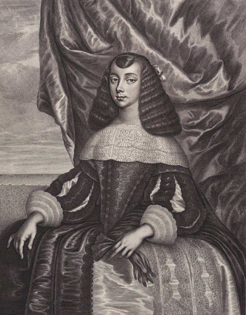 Caterina di Braganza, 1662 da William Faithorne