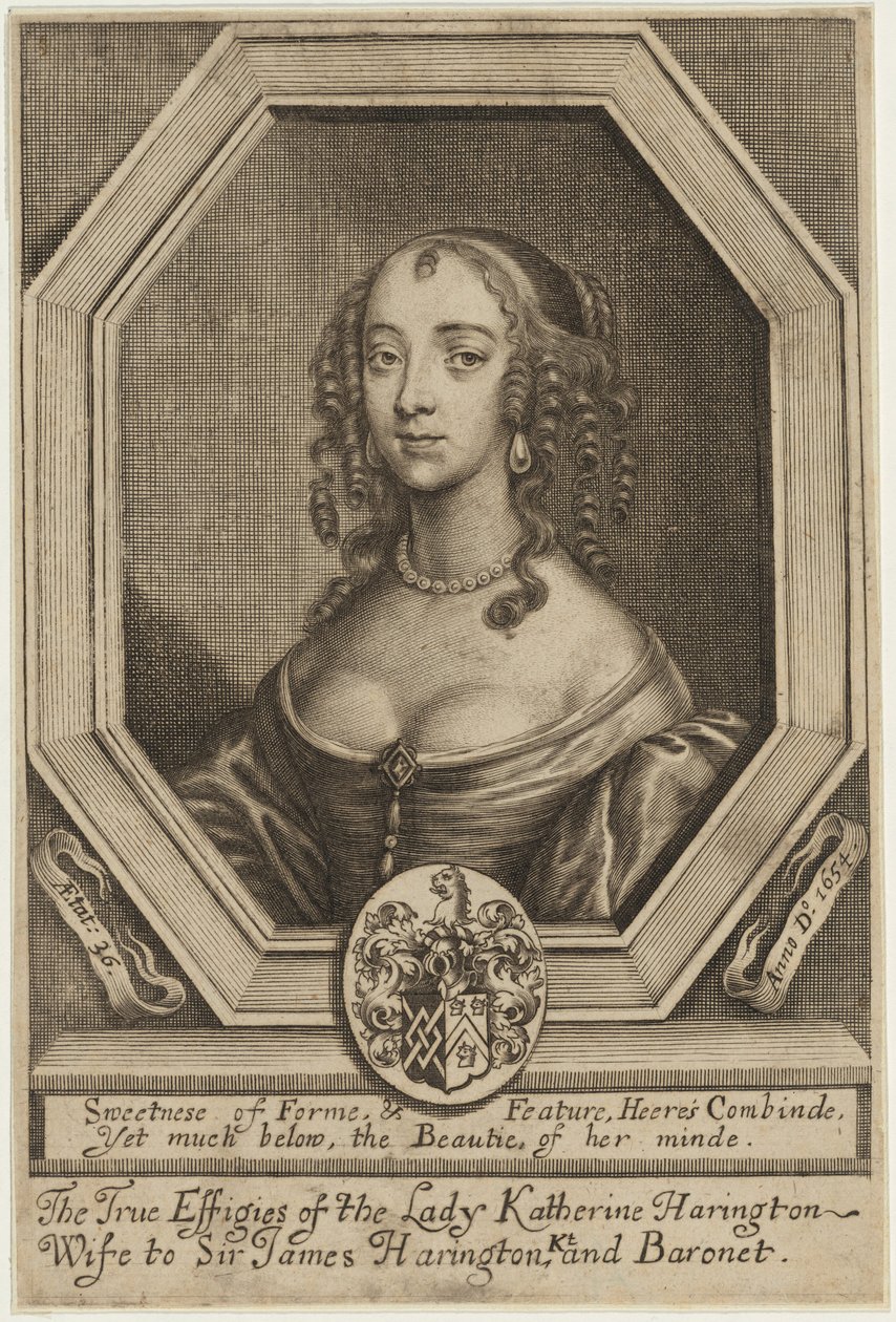 Lady Katherine Harrington da William Faithorne