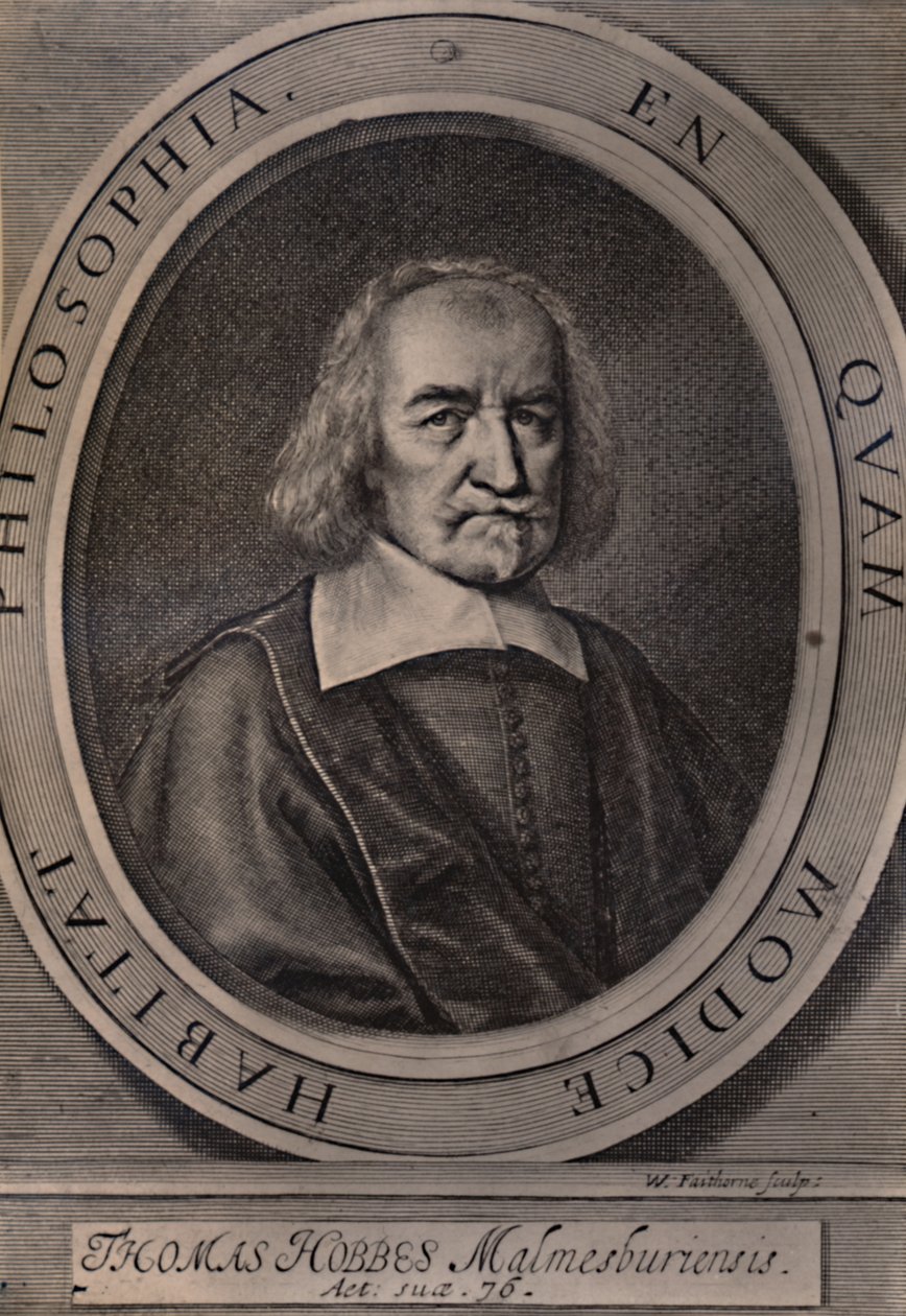 Thomas Hobbes, filosofo inglese, c1668 1894 da William Faithorne