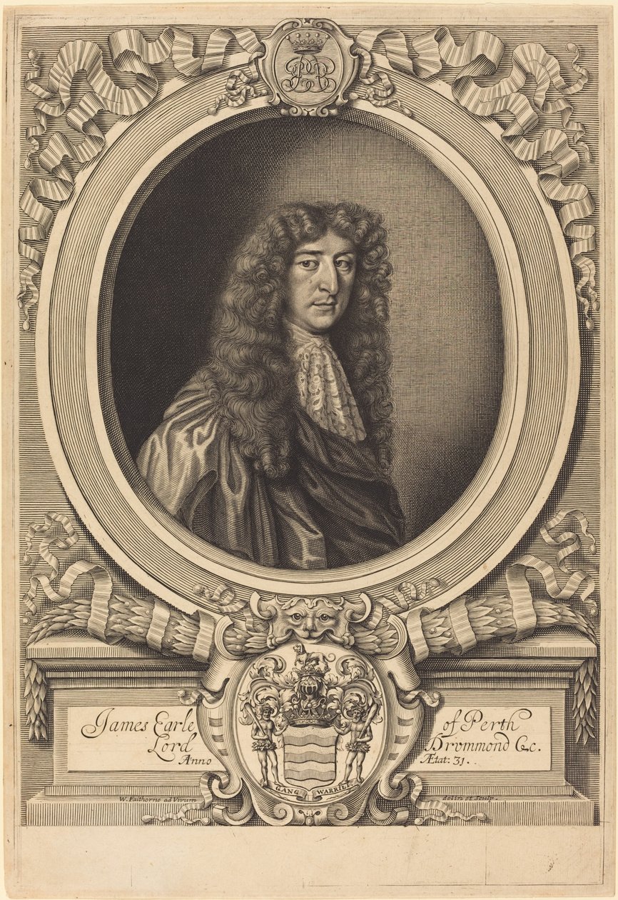 James Drummond, Conte di Perth da William Faithorne after Sir Peter Lely