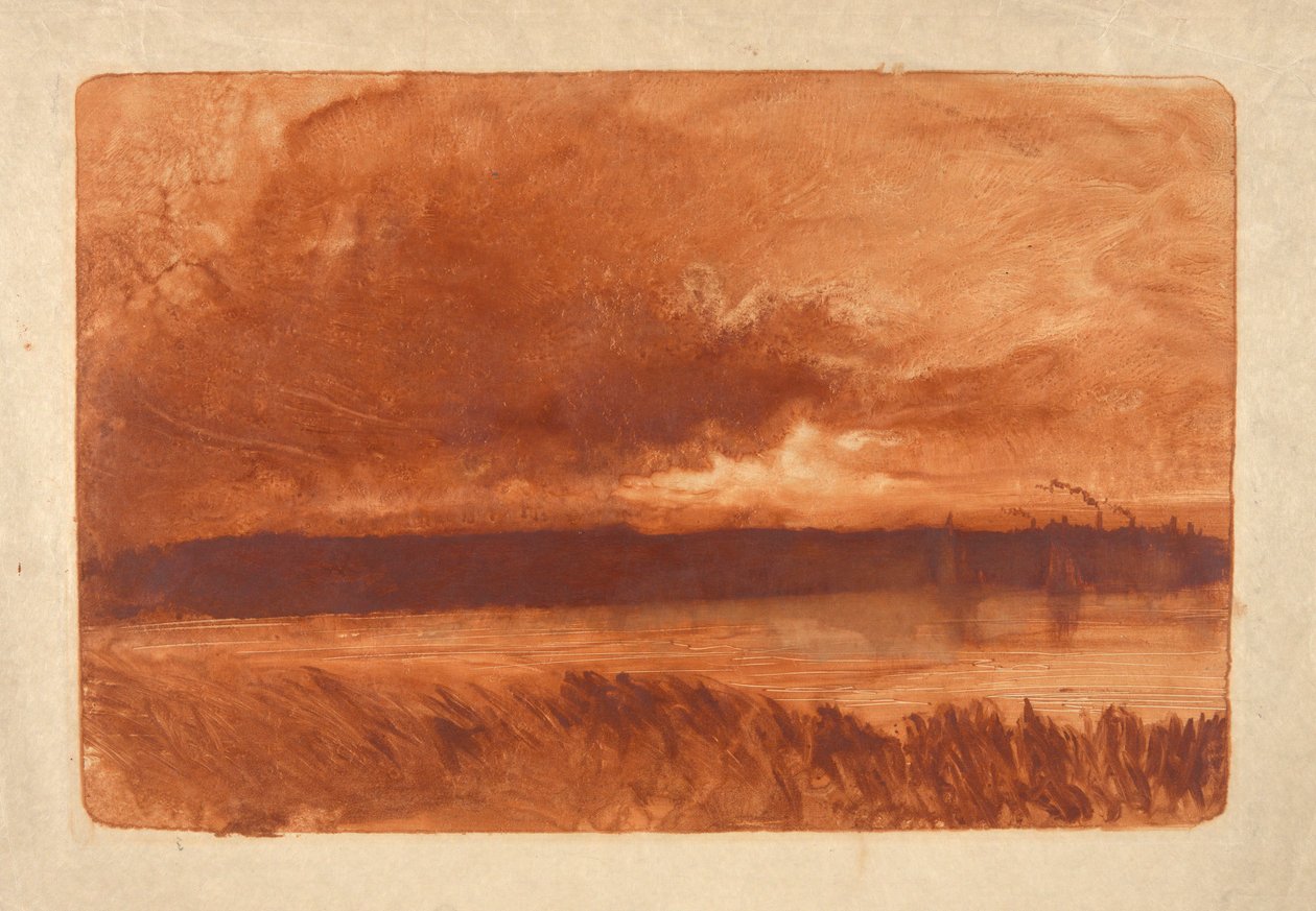 Paesaggio fluviale, New Haven da William Fowler Hopson